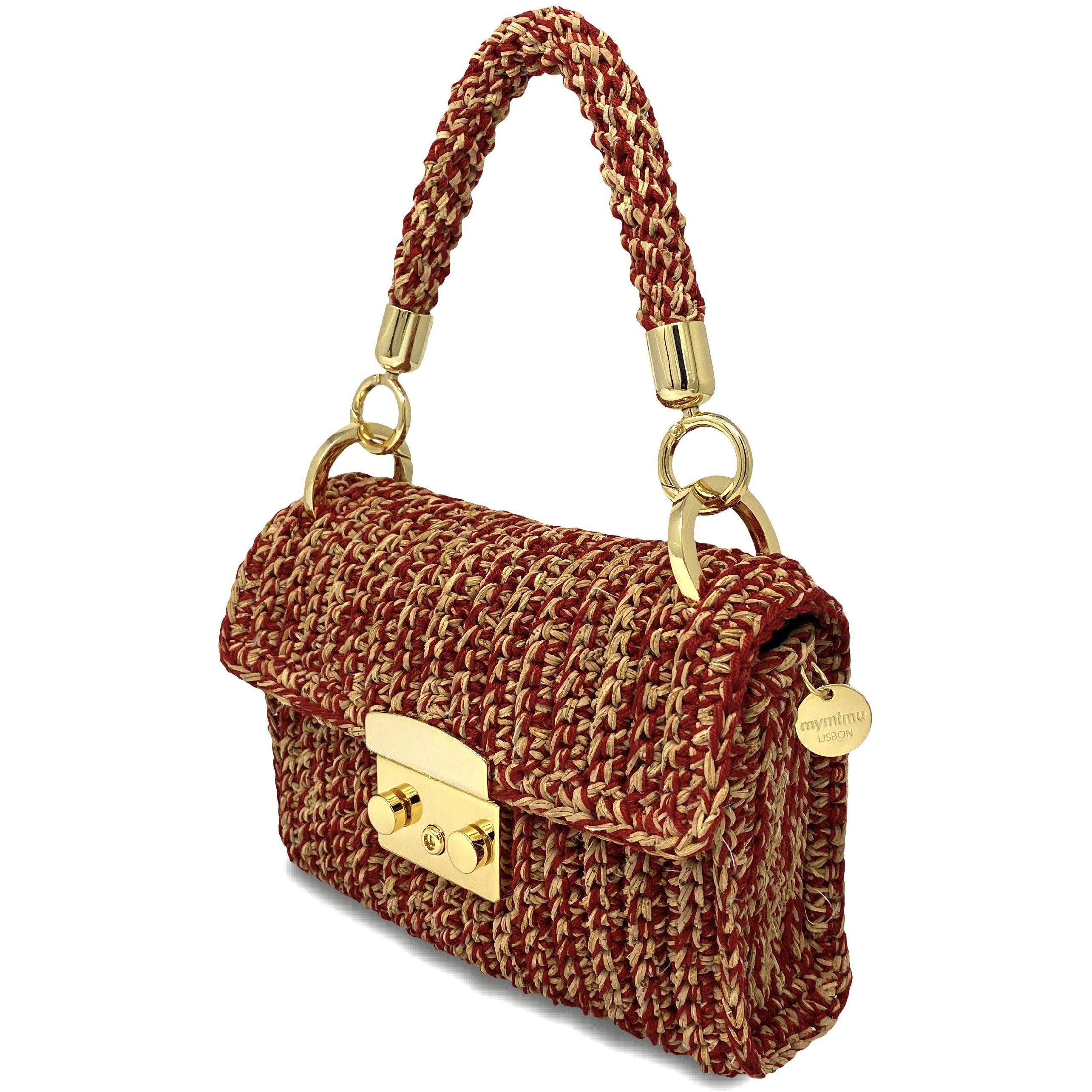 Cork Lisboa crochet bag - Red