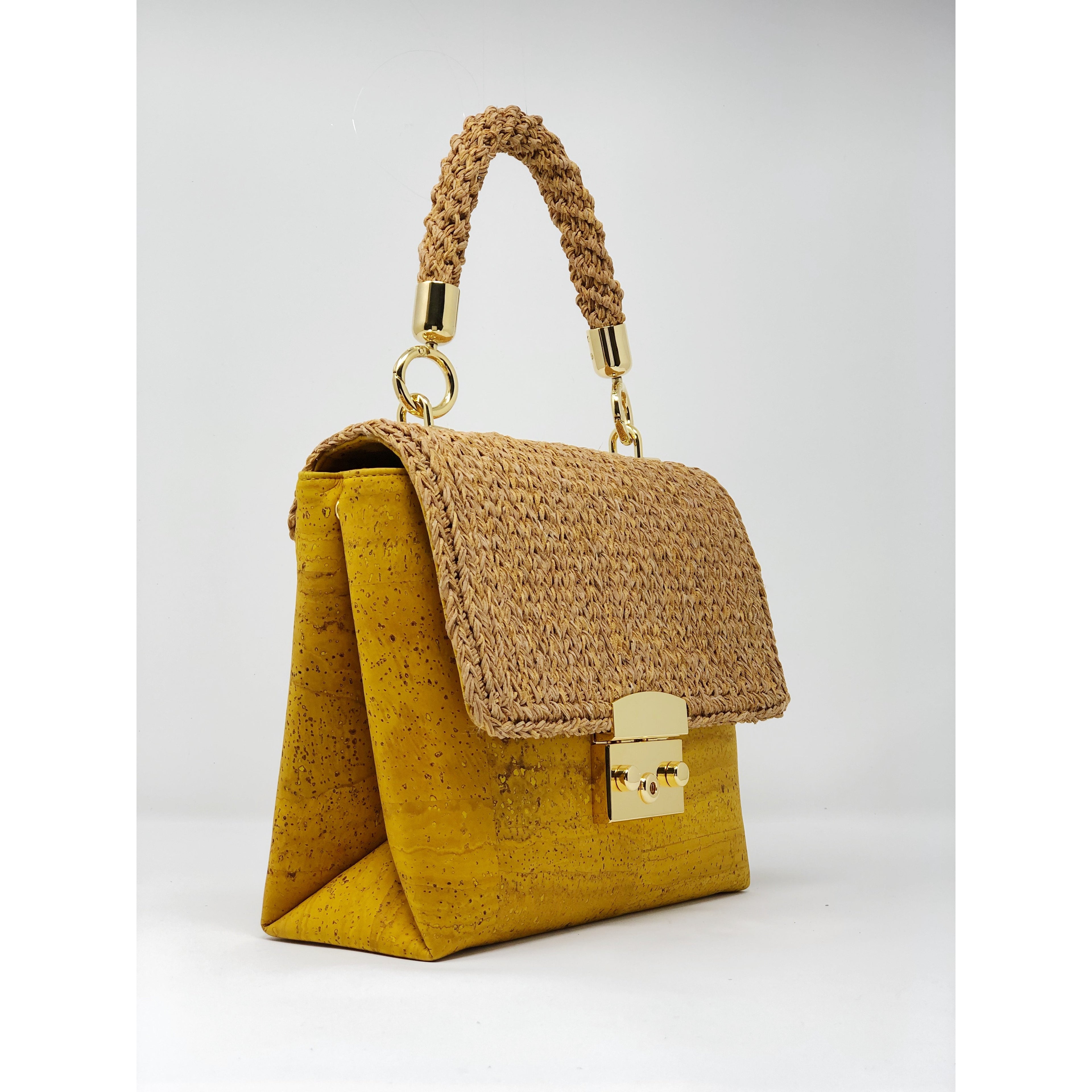 Cork Alentejo handbag - Mustard
