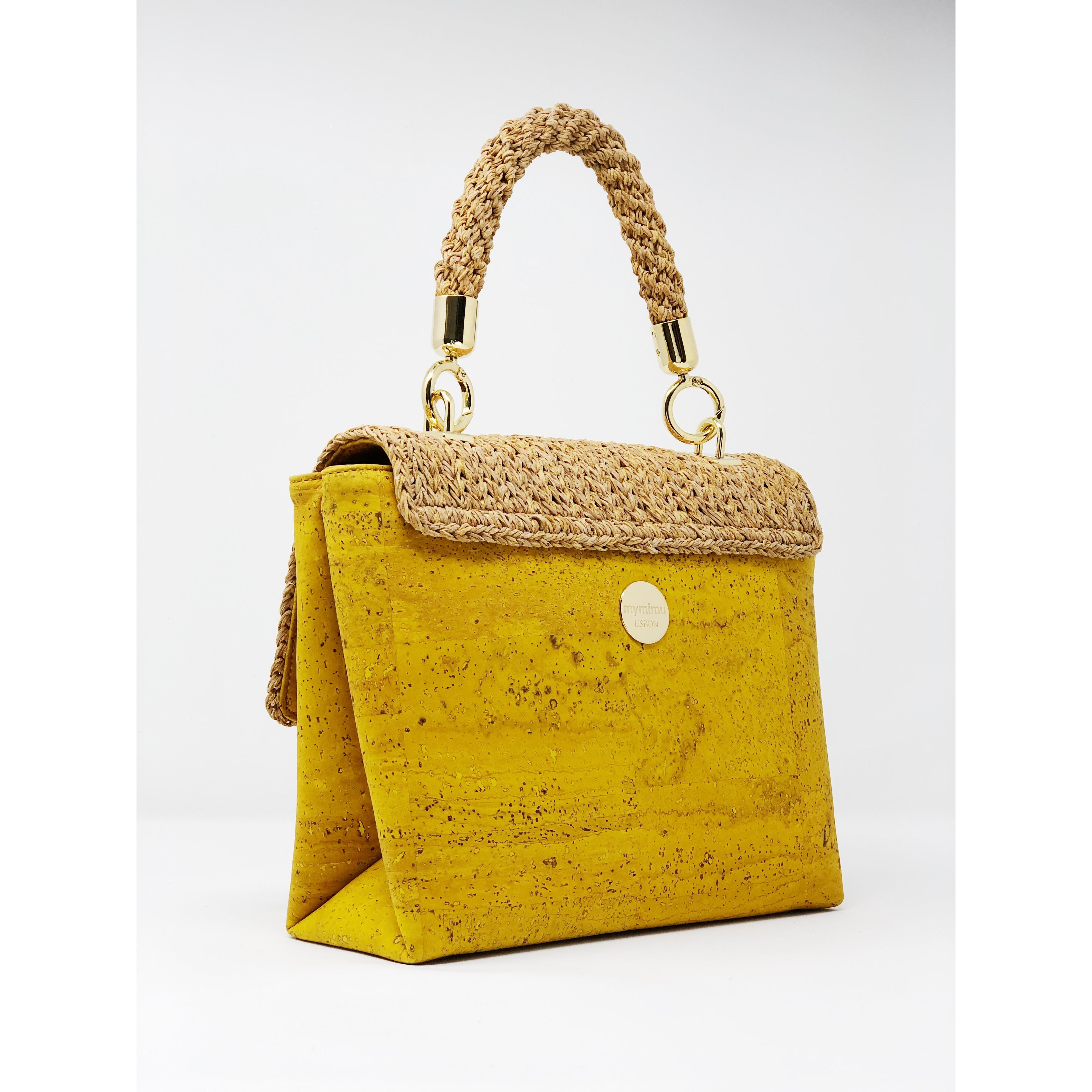 Cork Alentejo handbag - Mustard