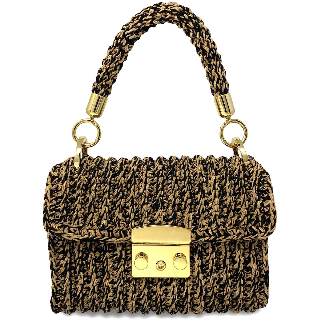 Cork Lisboa crochet bag - Black