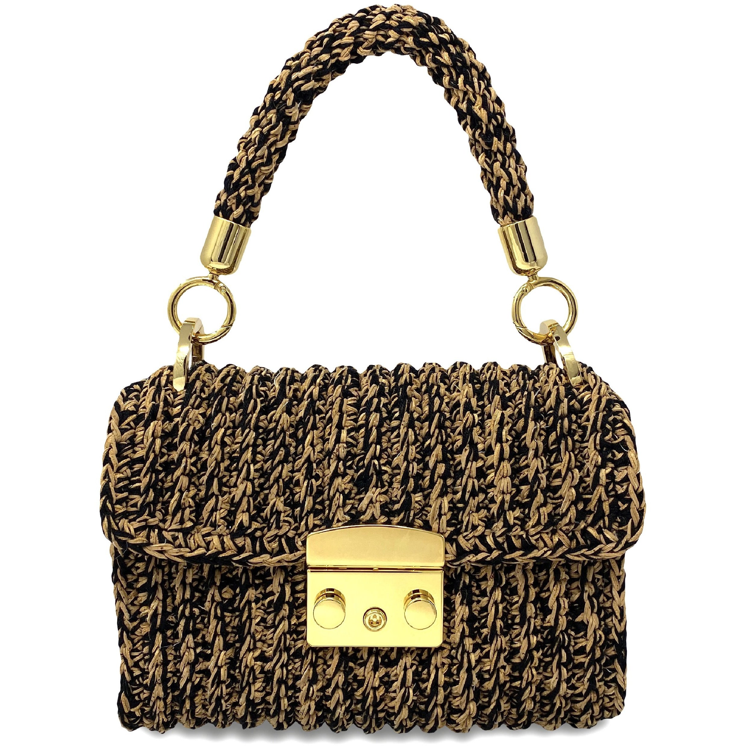 Cork Lisboa crochet bag - Black
